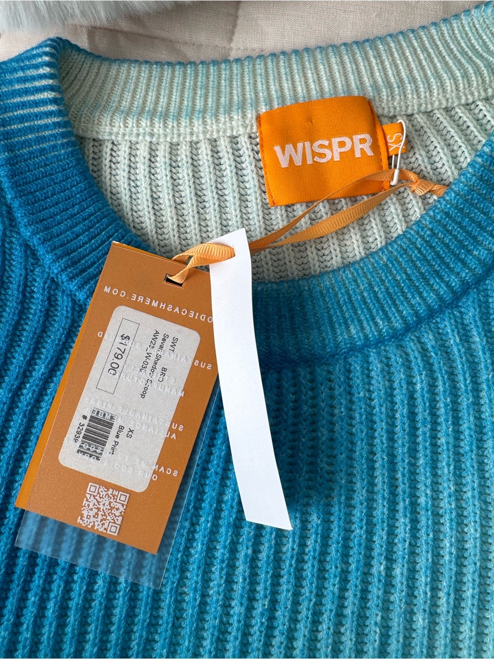 NWT WISPR Ombre Blue Ribbed Knit Sweater - Picture 2 of 8